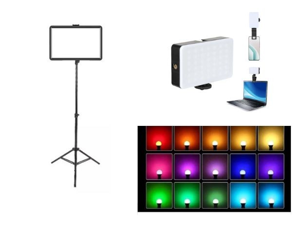 &u+ PANEL LED RGB 12X7 CM + TRIPODE (83003)